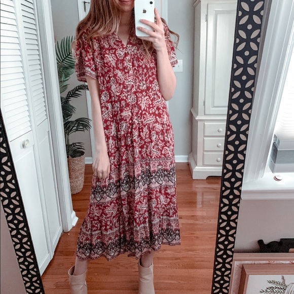 Bandana Print Maxi Dress M - Picture 2 of 2